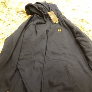 Men’s under armor zip up sweatshirt NWT navy